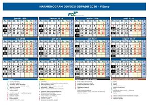 Harmogram odvozu TKO na rok 2026