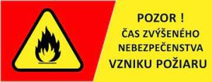Čas zvýšeného nebezpečenstva vzniku požiaru